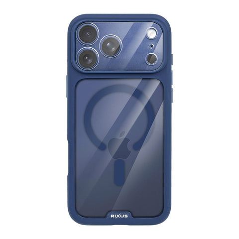 Coque Cristal Ambre Rixus Pour Apple iPhone 17 Pro Max, 18 Pro Max Bleu