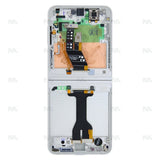 Chassis + Ecran Officiel Service Pack + Vitre pour Samsung Galaxy Z Flip6 F741B - Blanc