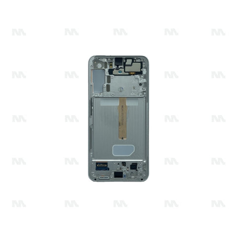 Chassis + Ecran Officiel Service Pack + Vitre pour Samsung Galaxy S22 Plus S906B / Cream / Sky Blue - Phantom White