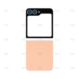 Ensemble de coques arrière Samsung Galaxy Z Flip6 F741B avec lentille Peach OEM