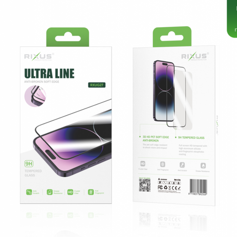 Verre trempé Rixus Clear HD Ultra Line pour Apple iPhone 15