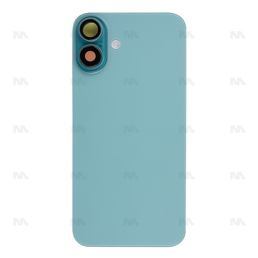 Vitre Arrière avec NFC Grand Trou Compatible pour Apple iPhone 16 Plus - Sarcelle