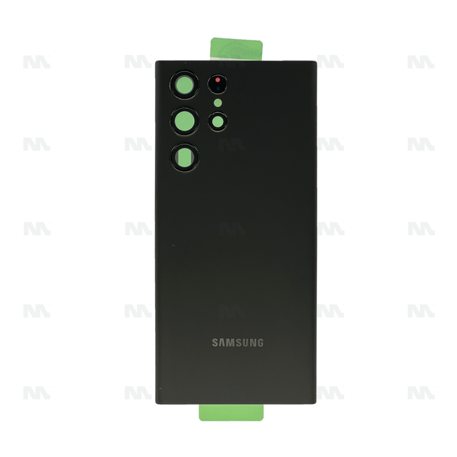 Vitre arrière pour Samsung Galaxy S22 Ultra S908B avec objectif Phantom Black Original