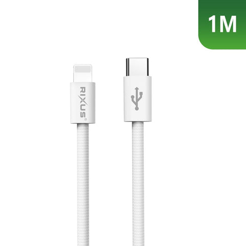 Câble USB-C vers Lightning 27W Rixus RXUC15LD (Présentoir Comptoir 02)