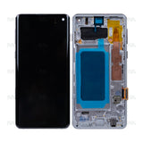 Chassis + Ecran Original Reconditionné + Vitre pour Samsung Galaxy S10 G973F - Prism White