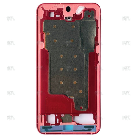 Cadre central rouge corail OEM pour Samsung Galaxy S25 S931B