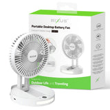 Ventilateur portable à batterie Rixus RXBF03 blanc