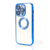 Étui en TPU brillant pour iPhone 13 Pro Max - Bleu transparent