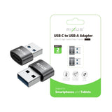 Adaptateur OTG USB-A vers USB-C Rixus RXOTG01 gris sidéral (lot de 2)