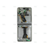 Chassis + Ecran Officiel Service Pack + Vitre pour Samsung Galaxy Z Flip5 F731B - Crème