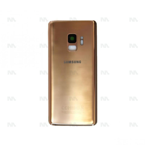 Vitre arrière pour Samsung Galaxy S9 G960F avec objectif Sunrise Gold OEM