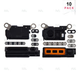 Haut-parleur et microphone Mesh Noir Titane Compatible pour Apple iPhone 15 Pro Max (10 pièces)