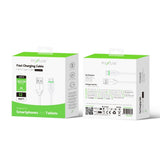 Câble de recharge Rixus RXUC13AC USB-A vers USB-C 30 cm blanc