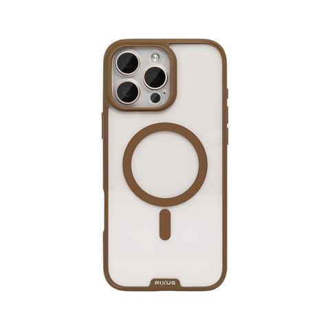 Coque Rixus Crystal Amber pour Apple iPhone 16 Pro - Or Désert
