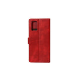 Rixus Bookcase pour Samsung Galaxy Note 20 4G Rouge foncé