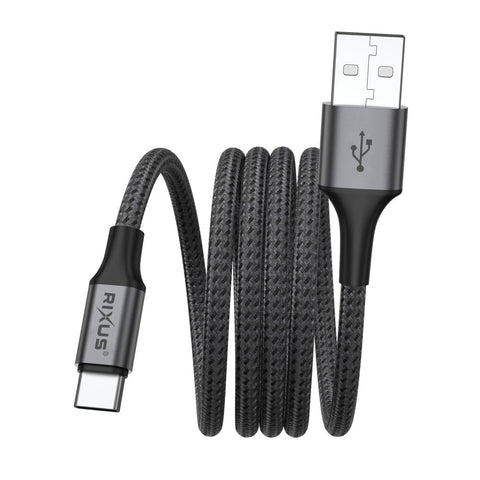 Câble de recharge magnétique Rixus RXUC66AC USB-A vers USB-C 100 cm 15 W Noir