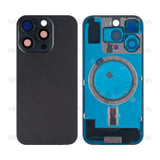 Vitre Arrière sans NFC, cadre d'appareil photo agrandi pour Apple iPhone 16 Pro - Noir Titane - Compatible