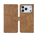 Étui Portefeuille Rixus Pour Apple iPhone 17 Pro, 18 Pro Marron Clair