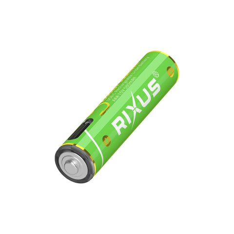 Piles rechargeables AAA Rixus RXAA07 880 mWh avec câble USB-C, lot de 4