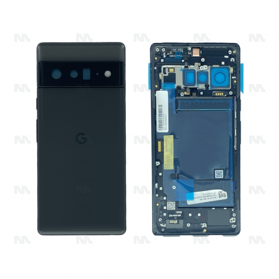 Vitre arrière pour Google Pixel 6 Pro avec objectif - Noir tempête - OEM