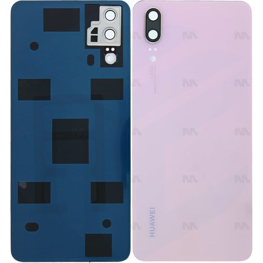 Vitre arrière pour Huawei P20 avec objectif rose doré OEM