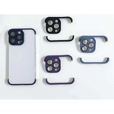 Cadre de protection Furlo en TPU pour objectif d'appareil photo et coins pour iPhone 13 Pro Max - Violet