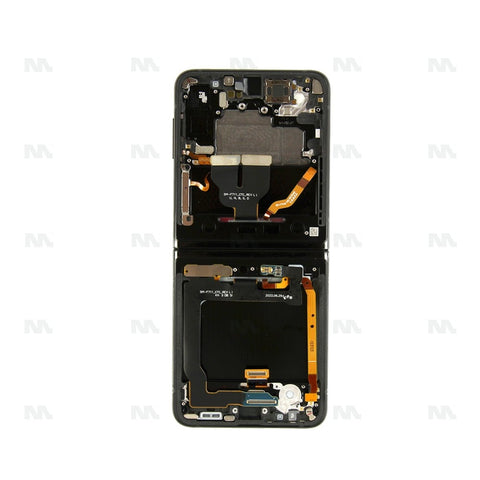 Chassis + Ecran Officiel Service Pack + Vitre pour Samsung Galaxy Z Flip3 F711B - Phantom Black