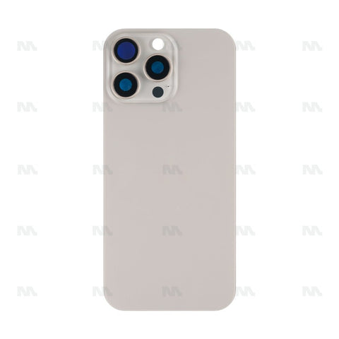 Vitre Arrière sans NFC pour Apple iPhone 16 Pro Max, cadre d'appareil photo agrandi en titane naturel compatible