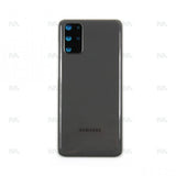 Vitre arrière avec objectif pour Samsung Galaxy S20 Plus 4G G985F, S20 Plus 5G G986B – Cosmic Grey – Original