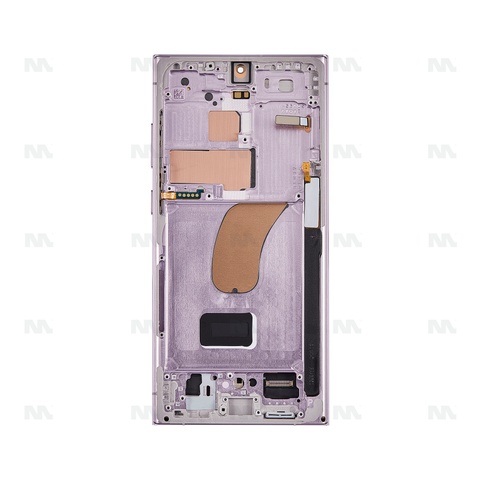 Chassis + Ecran Officiel Service Pack + Vitre pour Samsung Galaxy S23 Ultra S918B Lavender