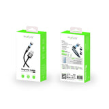 Câble magnétique Rixus RXU48 3 en 1 noir