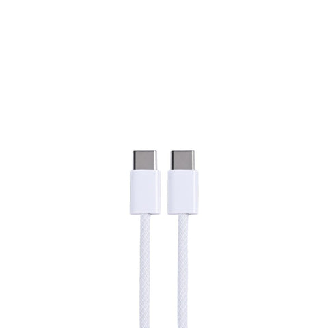 Câble USB-C vers USB-C 100 cm 60 W tissé blanc en vrac pour Apple iPhone 15, 16, 17 séries