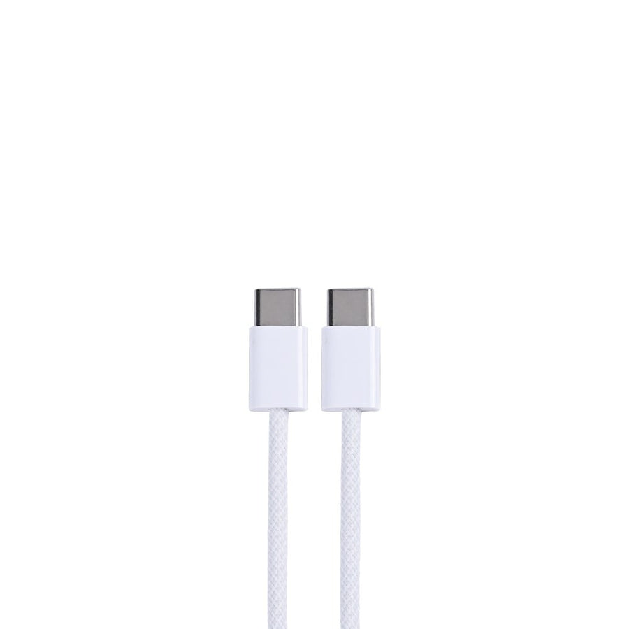 Câble USB-C vers USB-C 100 cm 60 W tissé blanc en vrac pour Apple iPhone 15, 16, 17 séries
