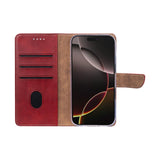 Rixus Bookcase pour Apple iPhone 17 Air Rouge foncé