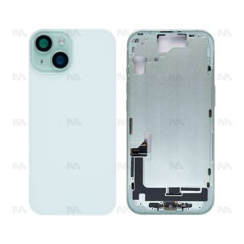 Boîtier pour Apple iPhone 15 avec petites pièces, vert OEM