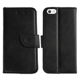 Rixus Bookcase pour Apple iPhone 5, 5S Noir