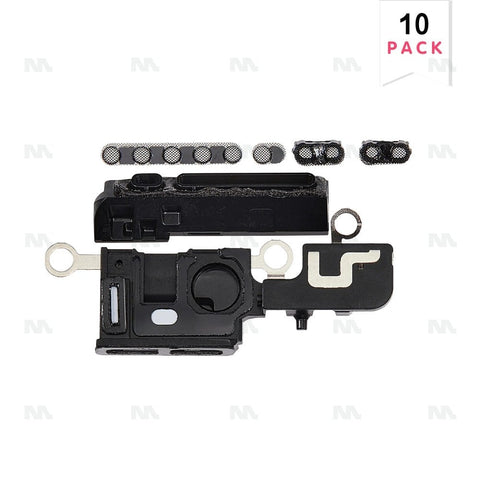 Haut-parleur et microphone Mesh Noir Compatible pour Apple iPhone 16 Plus (10 pièces)