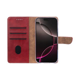 Rixus Bookcase pour Apple iPhone 17 Pro Rouge foncé