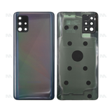 Vitre arrière pour Samsung Galaxy A51 A515F avec prisme pour objectif, noir, OEM