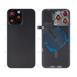 Vitre arrière avec NFC (Grand contour caméra) Compatible pour Apple iPhone 15 Pro Max - Titane Noir