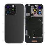 Vitre Arrière avec NFC Grand Trou Compatible pour Apple iPhone 16 Pro - Titane Noir