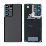 Vitre arrière pour Samsung Galaxy S21 Ultra 5G G998B avec objectif Phantom Black OEM