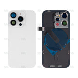 Vitre arrière avec NFC (Grand contour caméra) Compatible pour Apple iPhone 15 Pro - Titane Blanc