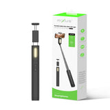 Perche à selfie intégrée Rixus RXSF31 avec lumières LED, noir