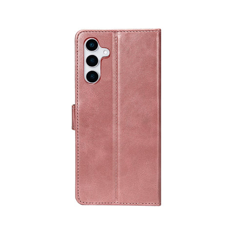 Rixus Bookcase pour Samsung Galaxy S25 Rose