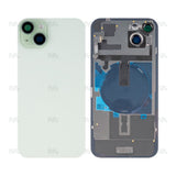 Vitre Arrière avec NFC pour Apple iPhone 15 Plus, bloc complet d'appareil photo agrandi Vert Compatible