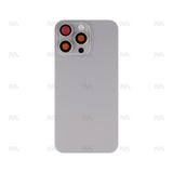Vitre arrière avec NFC (Grand contour caméra) Compatible pour Apple iPhone 15 Pro Max - Titane Naturel
