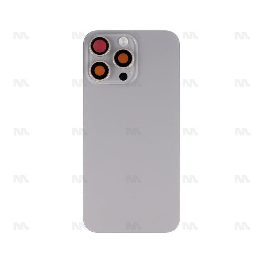 Vitre arrière avec NFC (Grand contour caméra) Compatible pour Apple iPhone 15 Pro Max - Titane Naturel