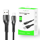 Câble de données USB vers Lightning en alliage Rixus RXUC30AL gris métallisé