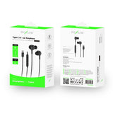Écouteurs filaires USB-C Rixus RXHD56C avec microphone, noir